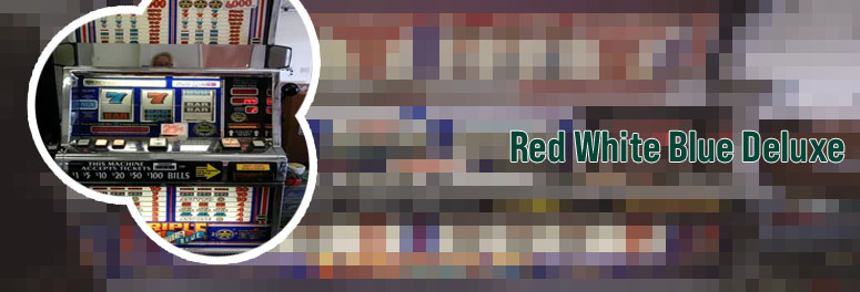 Red white and blue slot machine for sale